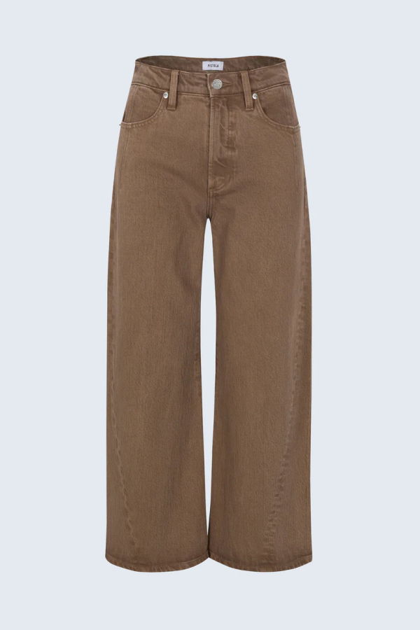 Pistola Kyra High Rise Bowed Leg Jeans - Tannin