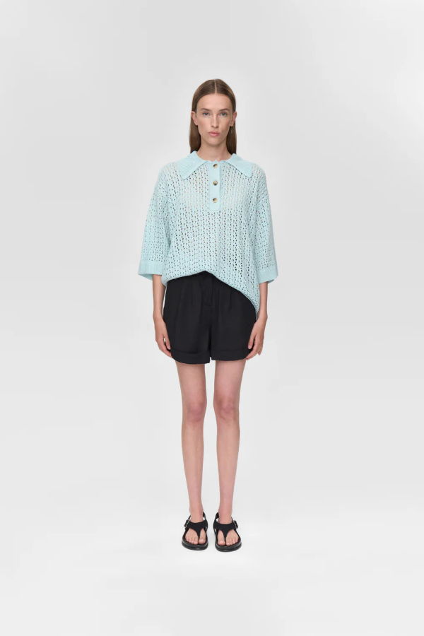 Minimum Anabelle Knit Polo - Morning Mist