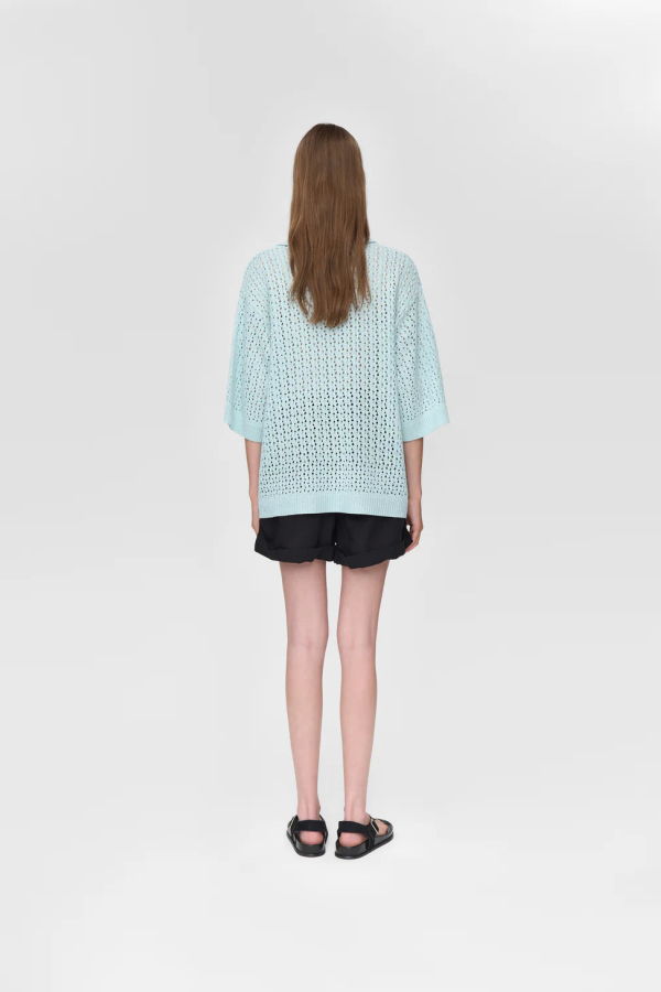 Minimum Anabelle Knit Polo - Morning Mist