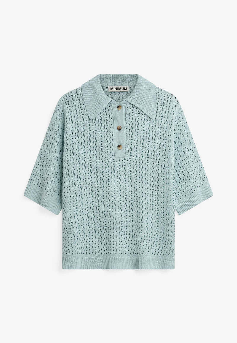 Minimum Anabelle Knit Polo - Morning Mist