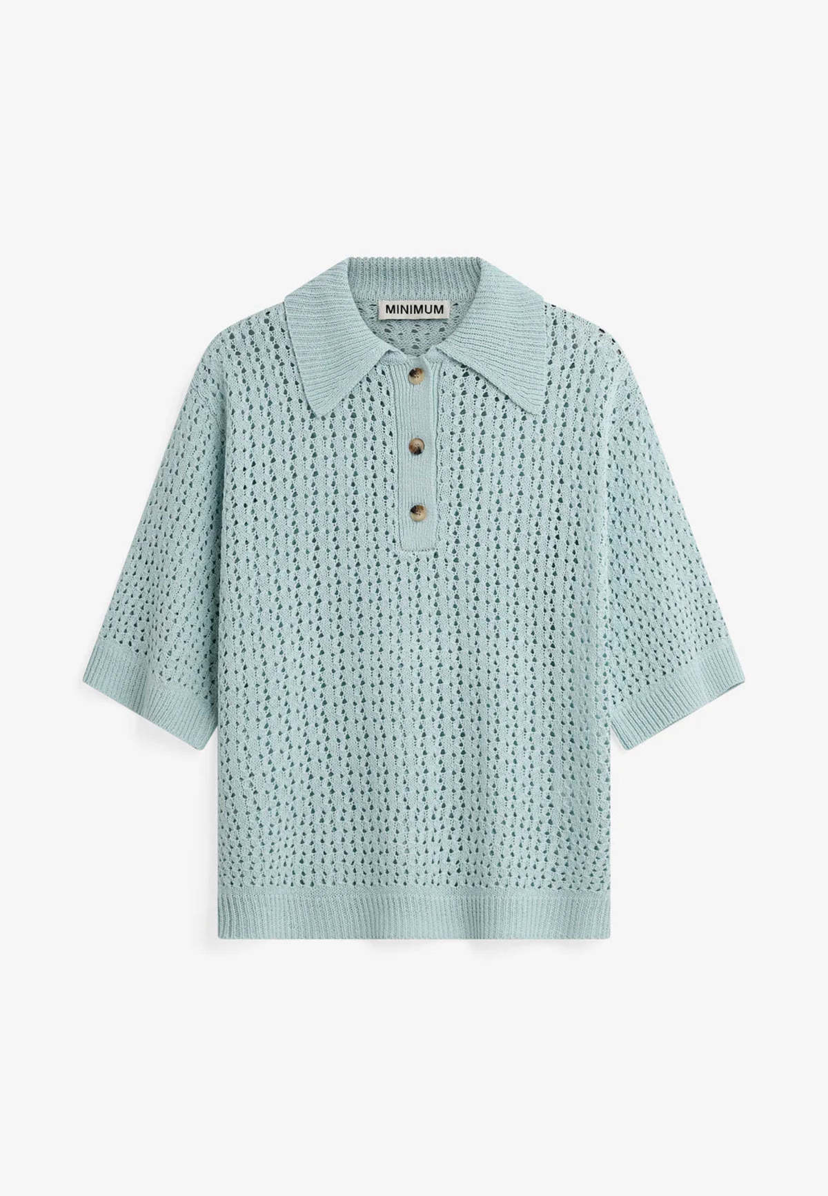 Minimum Anabelle Knit Polo - Morning Mist - Image 4 of 4