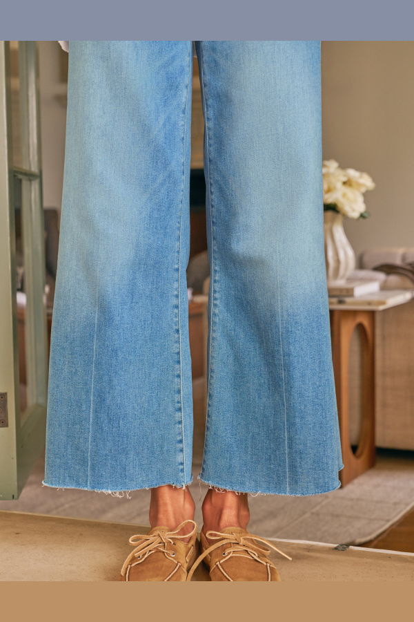 Frank & Eileen Galway Wide-Leg Jeans - Light Blue Wash