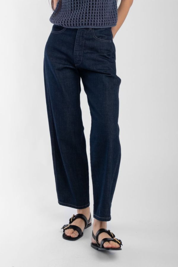 Micaela Greg Dark Indigo Panel Jean