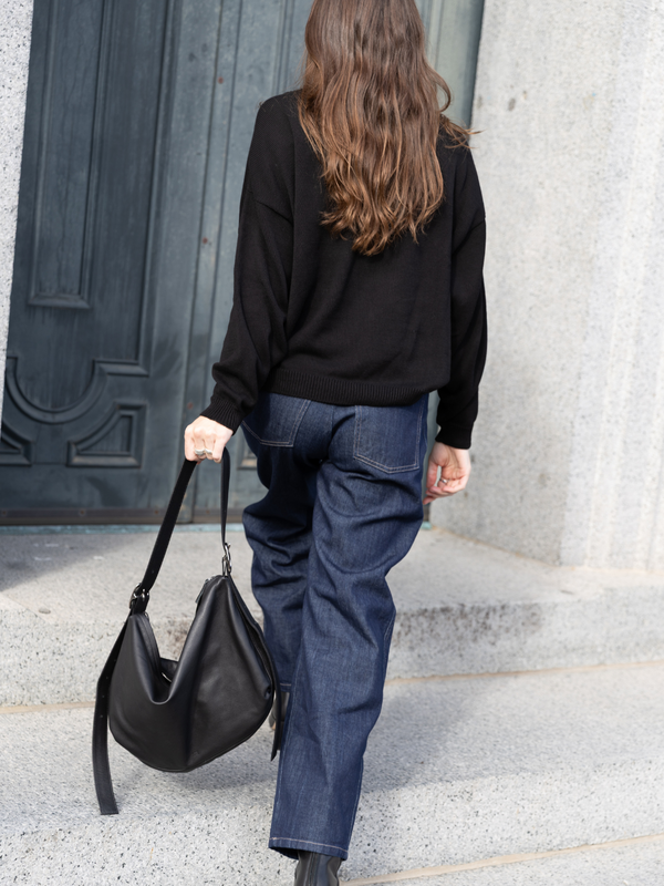 Micaela Greg Dark Indigo Panel Jean