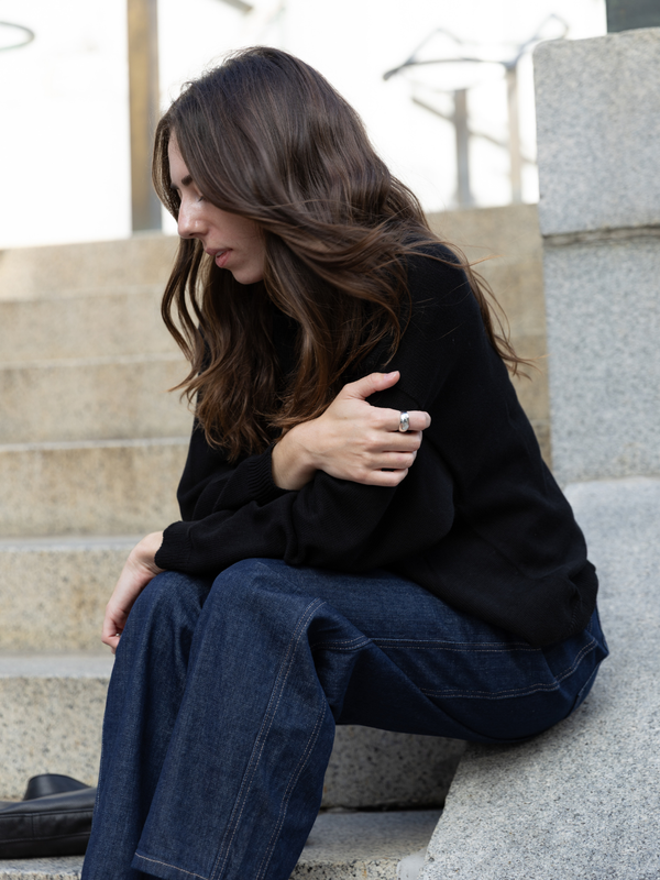 Micaela Greg Dark Indigo Panel Jean