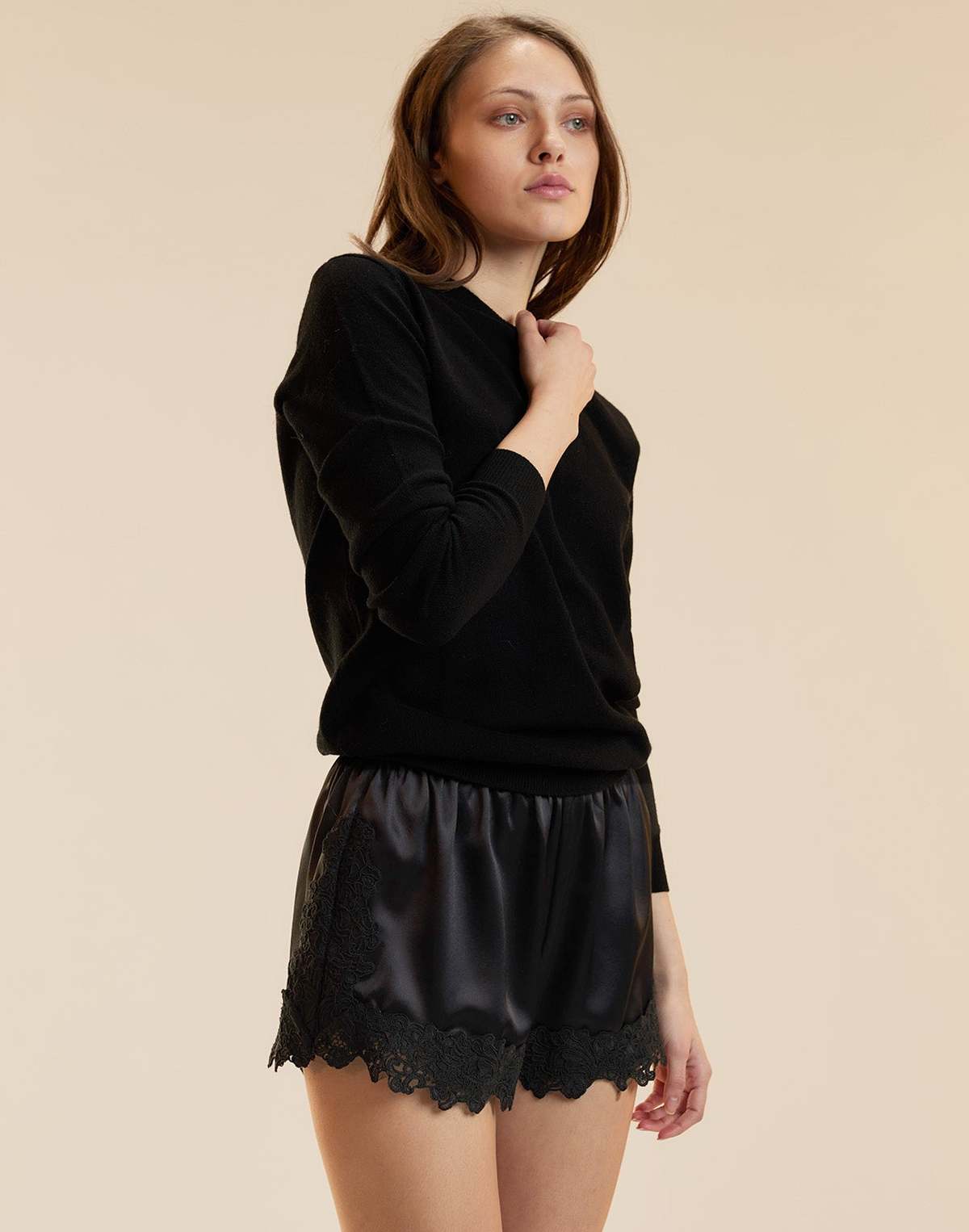 Cynthia Rowley Garbo Lace Shorts - Black - Image 5 of 7