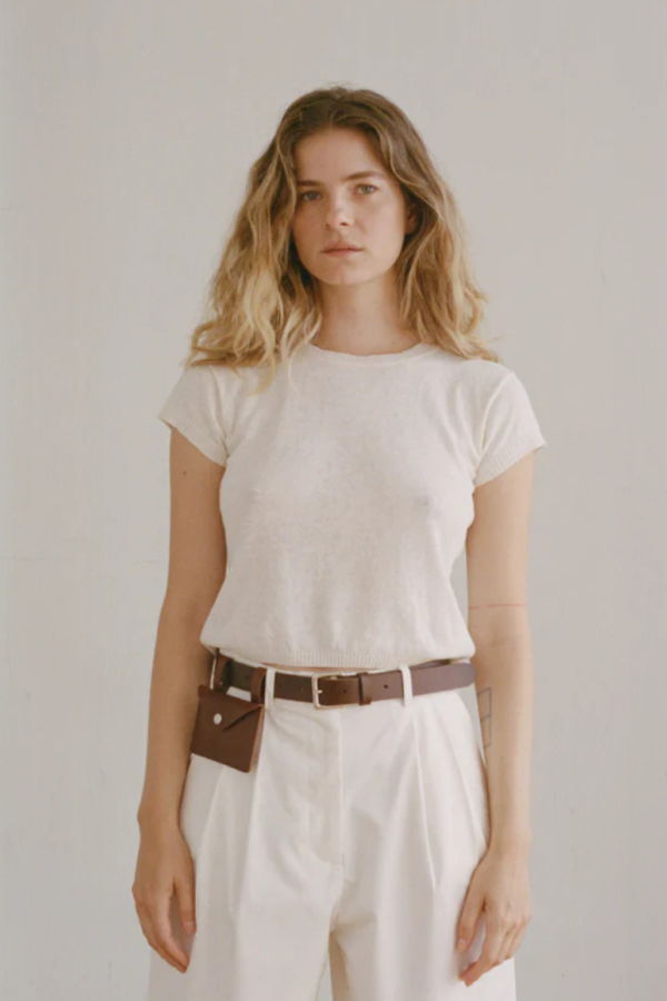 Shaina Mote Baby Tee - Chalk