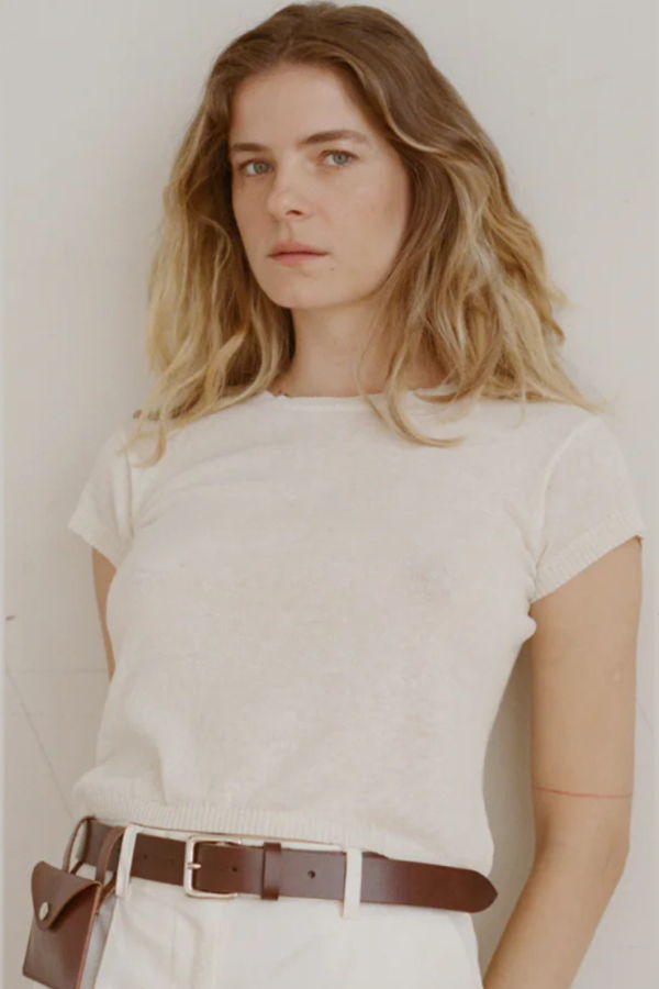 Shaina Mote Baby Tee - Chalk