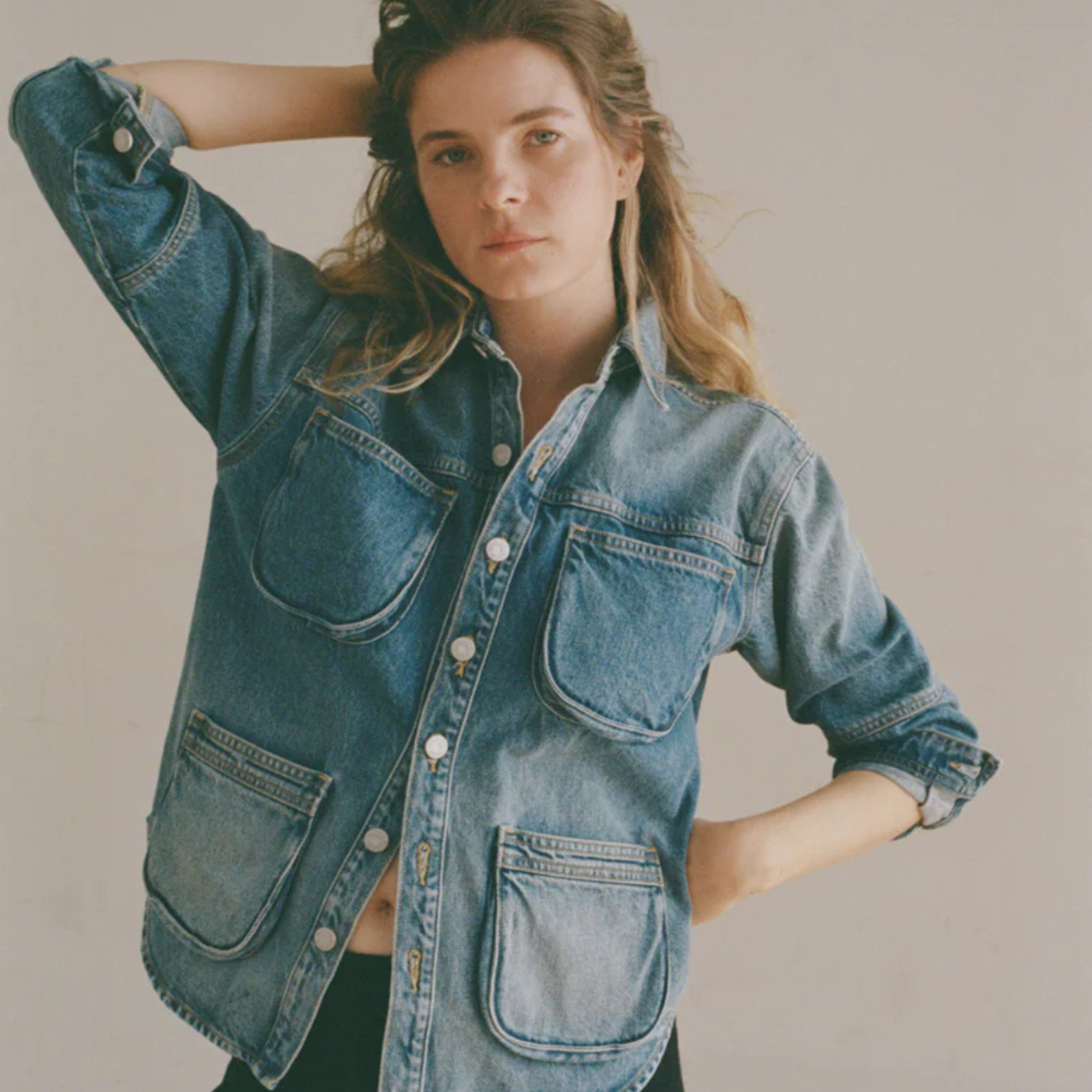 Shaina Mote Work Shirt Jacket - Vintage Indigo - Image 1 of 5