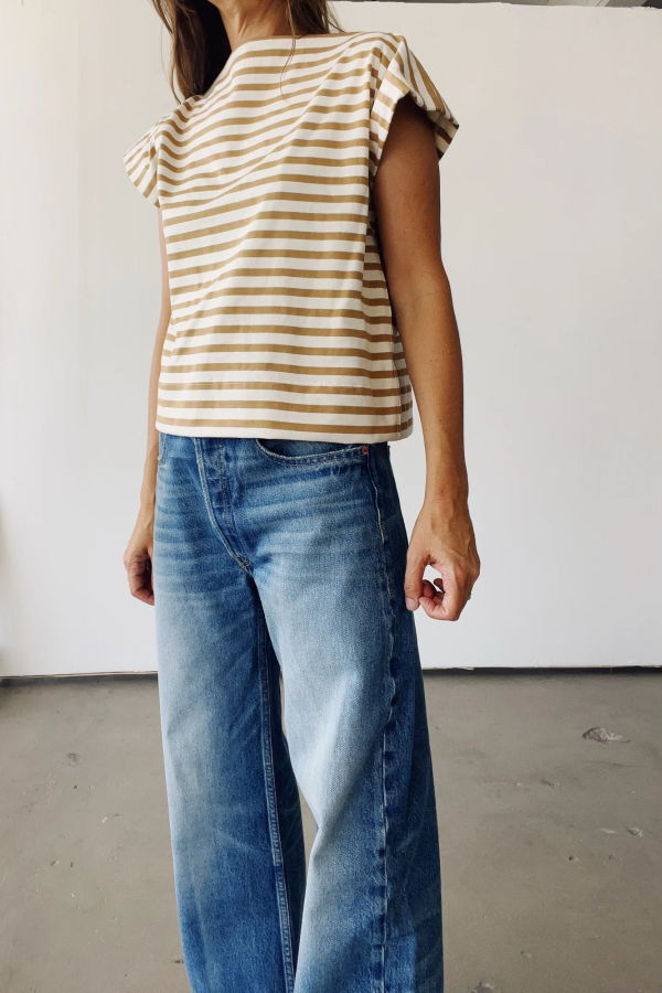 Hey Gang Sailor Shirt - Tan