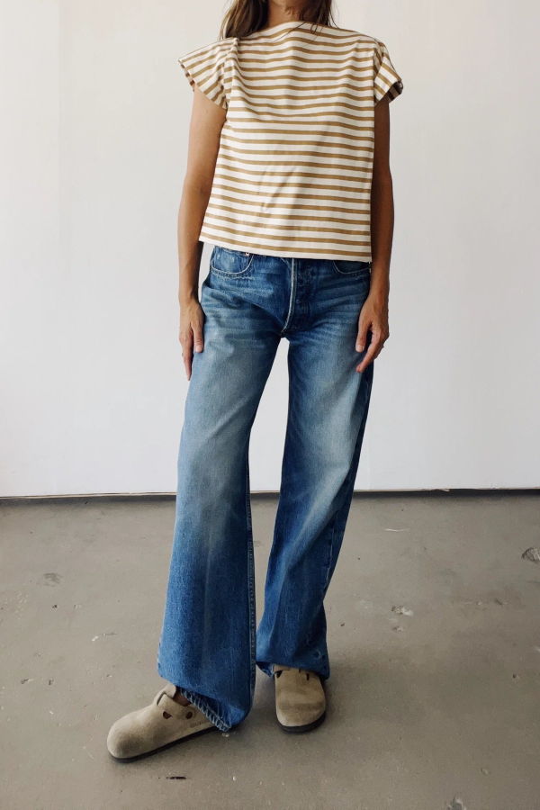 Hey Gang Sailor Shirt - Tan