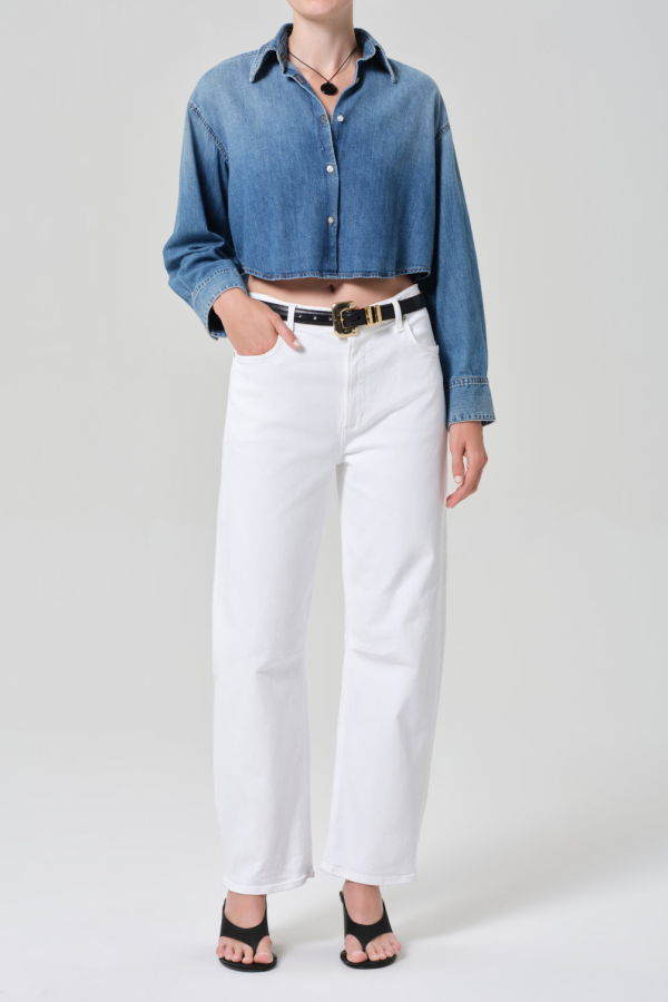 Citizens of Humanity Ana Cropped Shirt - Somerset