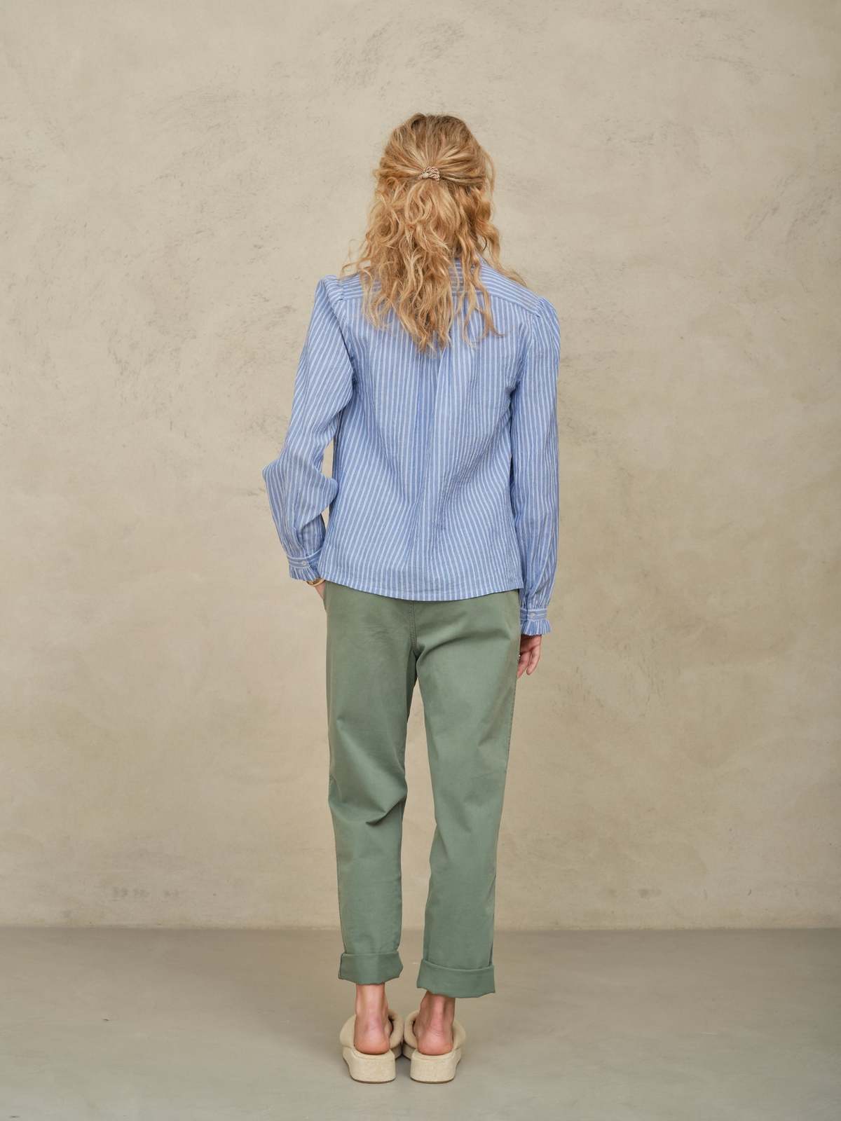 M.A.B.E Chrissie L/S Top - Blue Stripe - Image 5 of 5