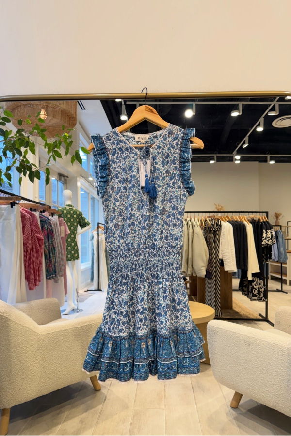 M.A.B.E Esti Print Dress - Blue