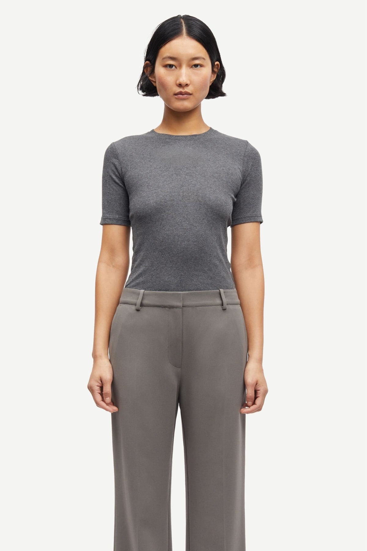 Samsøe Samsøe Saalexo Tee - Gray - Image 2 of 5