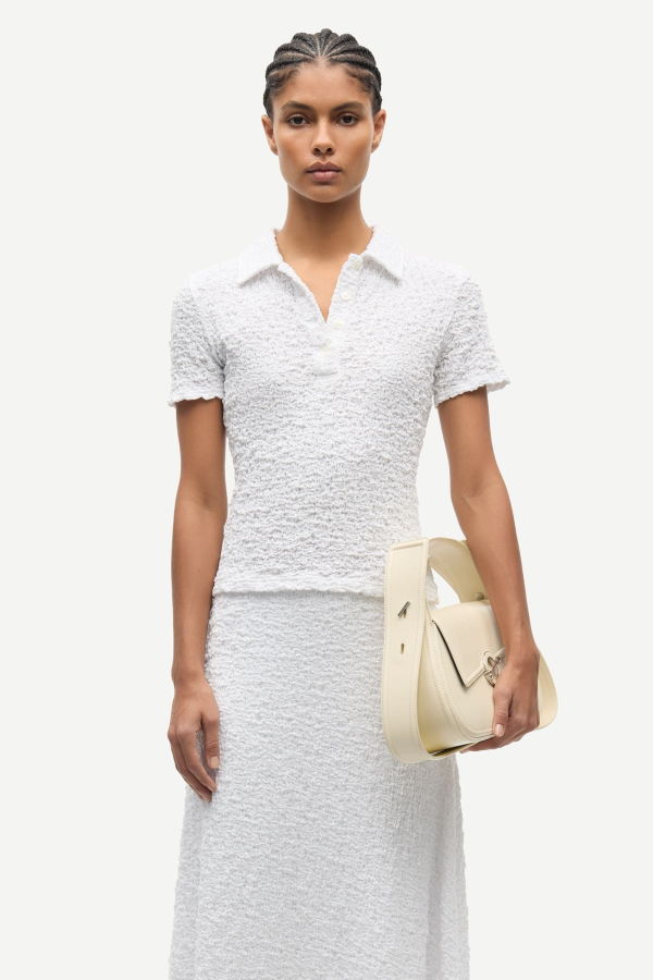 Samsøe Samsøe Sadaisy Polo Top - White