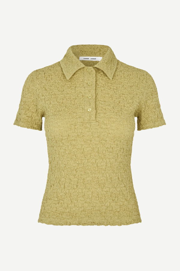 Samsøe Samsøe Sadaisy Polo Top - Sage Green