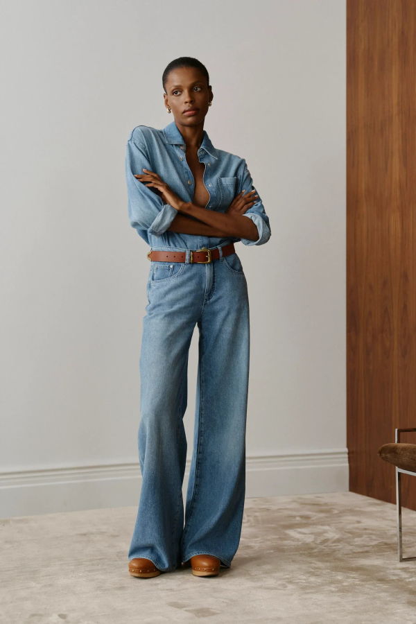 DL 1961 Alex Baggy Wide Leg Low Rise 32 Jeans