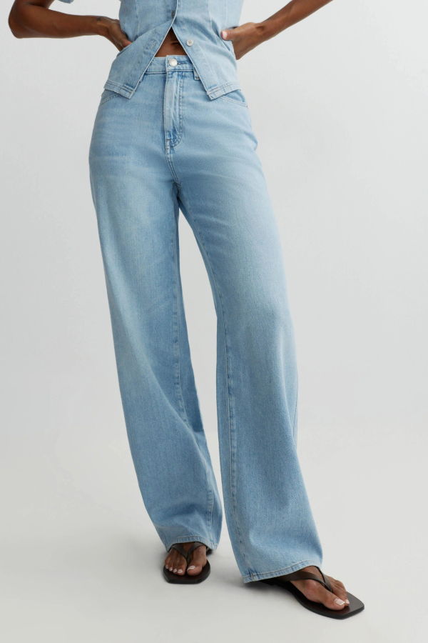 DL 1961 Kaylen Soft Curve High Rise 32" Jeans - Beachfront Aura
