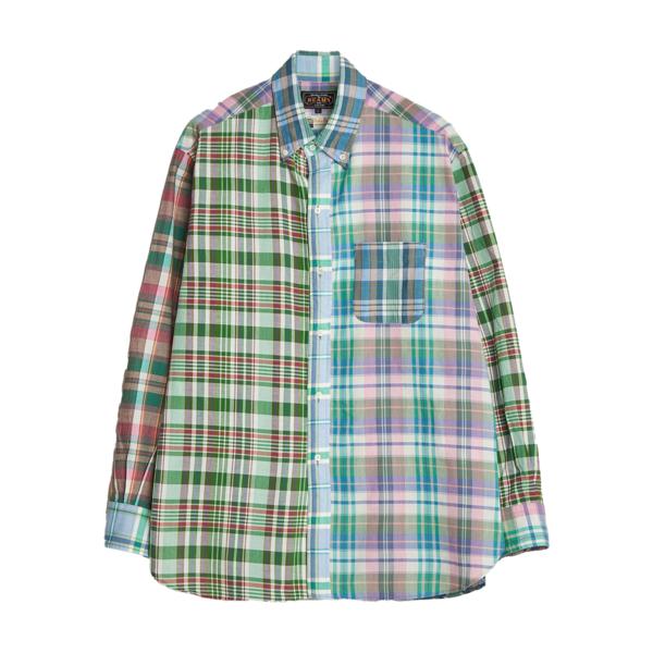 Beams Plus B.D. Classic-Fit Madras Panel Shirt