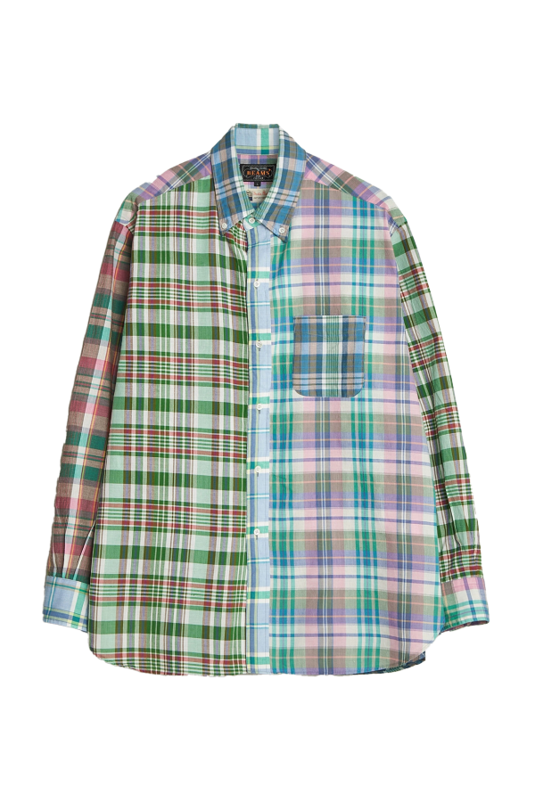 Beams Plus B.D. Classic-Fit Madras Panel Shirt