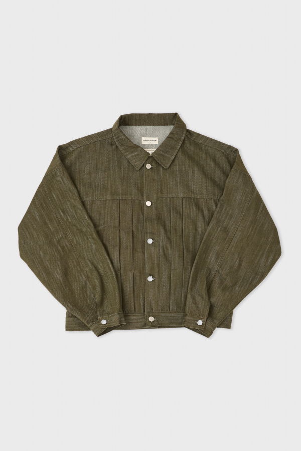 ESTUDIO NIKSEN Back Strap Pleated Trucker Jacket