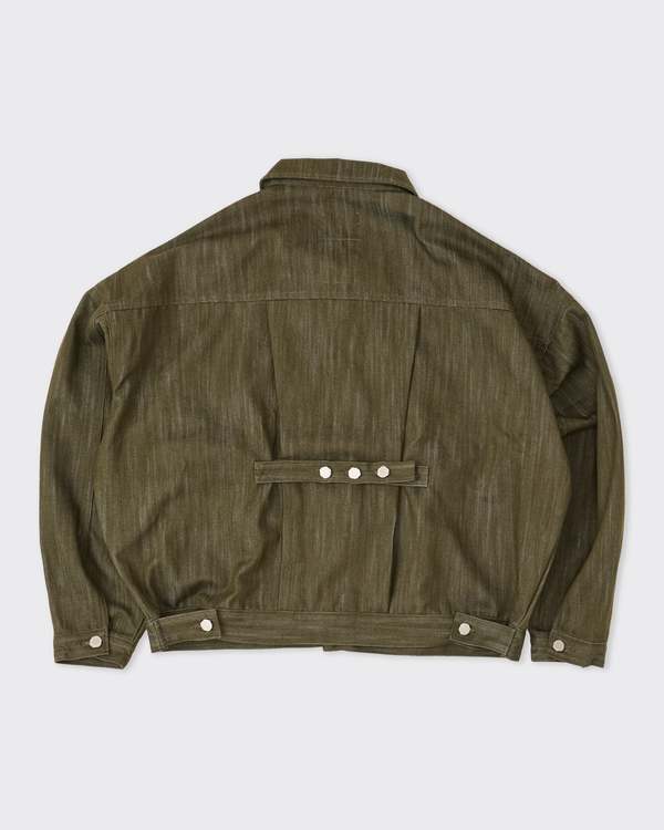 ESTUDIO NIKSEN Back Strap Pleated Trucker Jacket