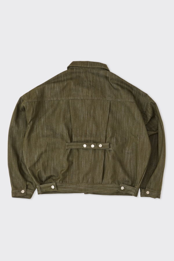ESTUDIO NIKSEN Back Strap Pleated Trucker Jacket