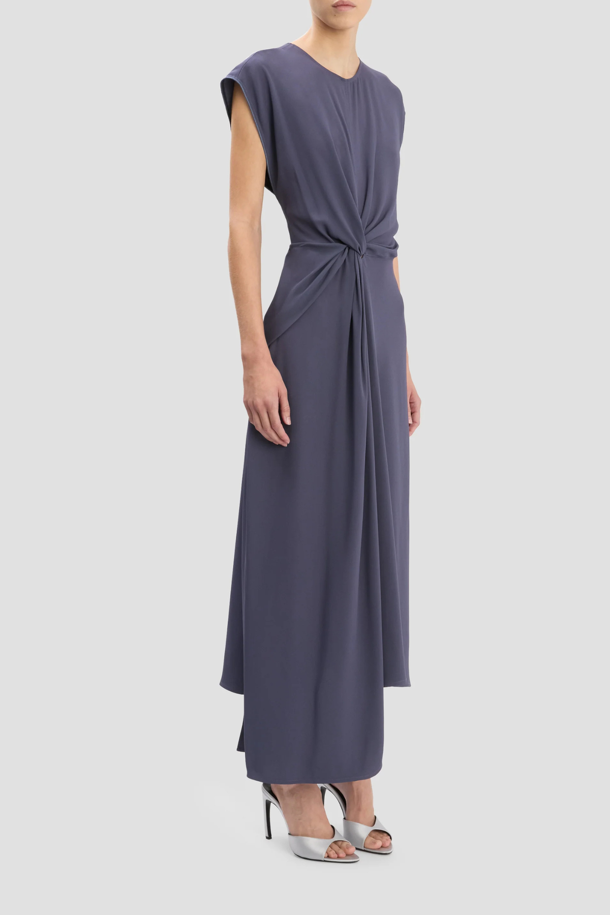 Victoria Beckham Aria Twist Waist Dress - Eclipse - Image 3 of 4