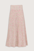 Molli Cocktail Fluid Skirt - Natural/Pink - Thumbnail 1