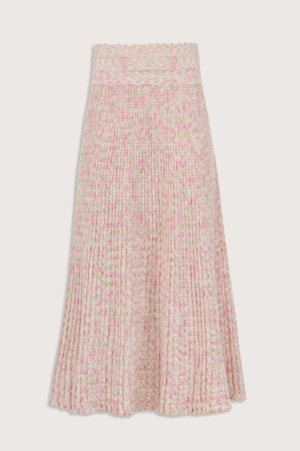 Molli Cocktail Fluid Skirt - Natural/Pink