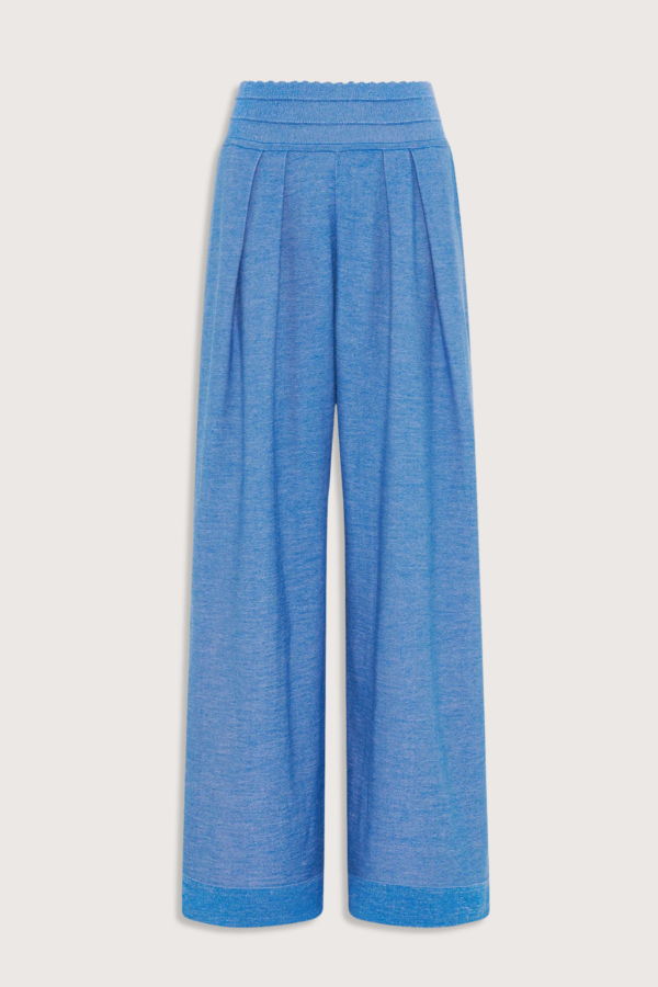 Molli Lauren Fluid Knit Trouser Pants - Royal
