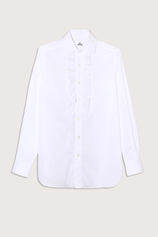 SEBLINE Ruffle Shirt - White