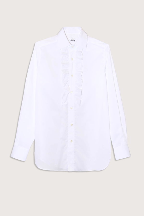 SEBLINE Ruffle Shirt - White