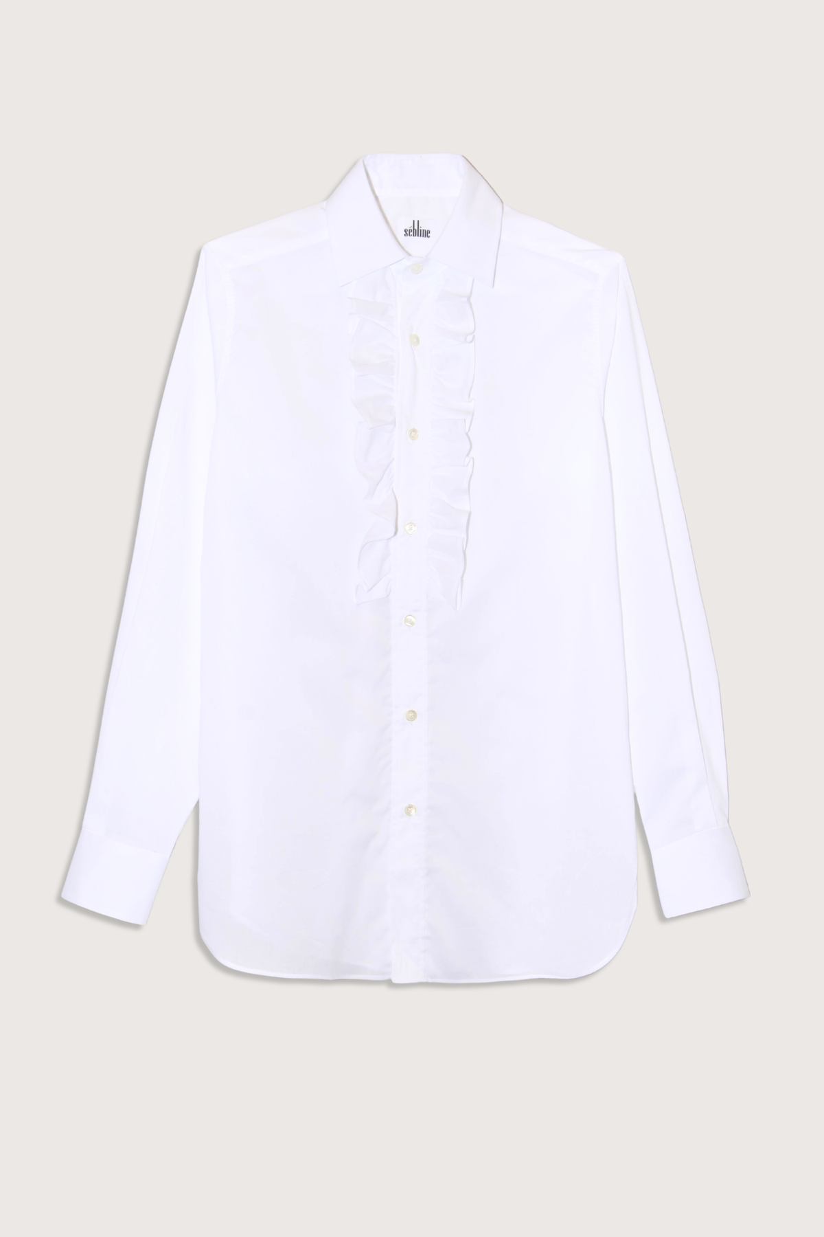 SEBLINE Ruffle Shirt - White - Image 1 of 1