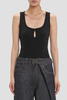 Victoria Beckham Split Tank Top - Black - Thumbnail 2