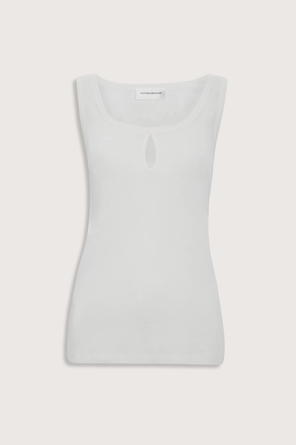Victoria Beckham Split Tank Top - White Victoria Beckham Split Tank Top - White