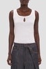Victoria Beckham Split Tank Top - White - Thumbnail 2