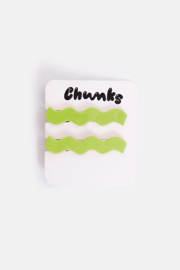 Chunks Lime Allie Clips Hair Clips