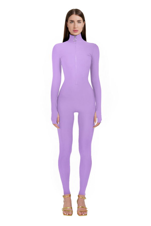 MONOSUIT Long Sleeve Turtleneck Bodysuit - Lavender