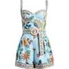 Farm Rio Floral Delhi Romper - Floral Delhi Light Blue - Thumbnail 1