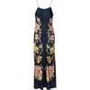 Farm Rio Maria Floral Maxi Dress - Dark Blue - Thumbnail 1