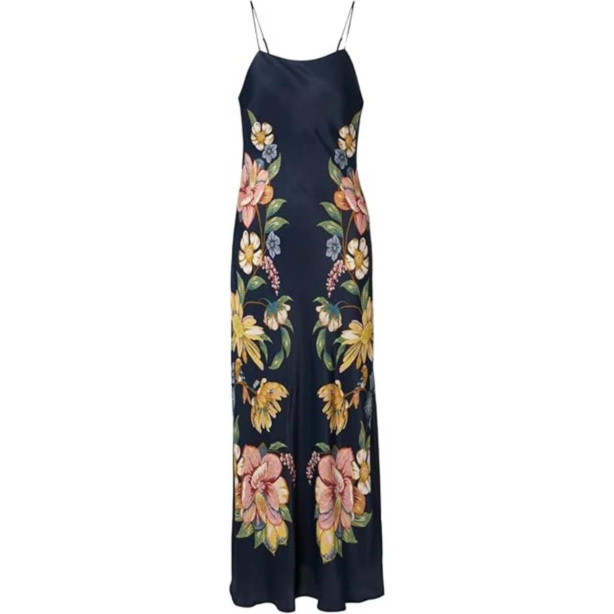 Farm Rio Maria Floral Maxi Dress - Dark Blue - Image 1 of 1