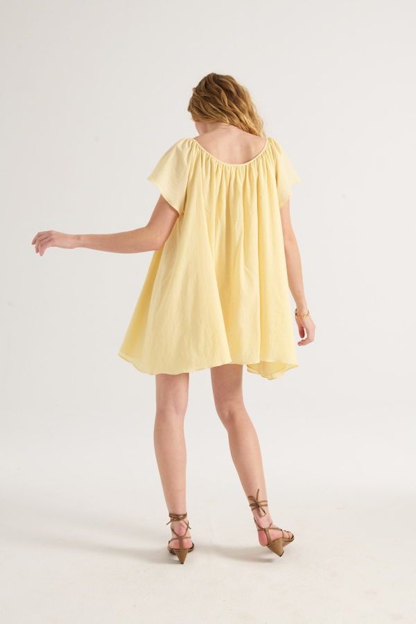 Loup Charmant Dahlia Dress - Lemon