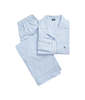 Polo Ralph Lauren Long Sleeve Shirting Stripes Pajama Set - White Cloud Hydrangea - Thumbnail 1