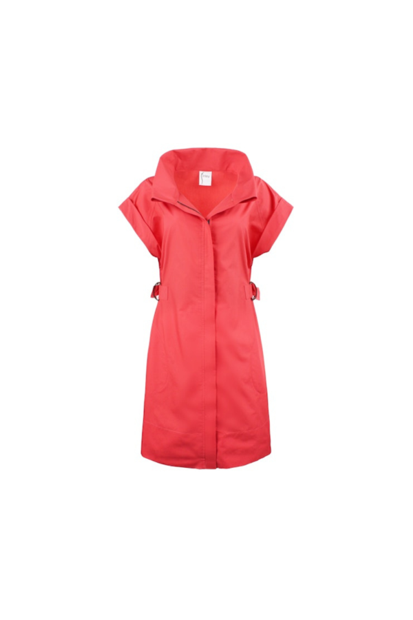 FINLEY Bari Duffle Collar Dress - Coral