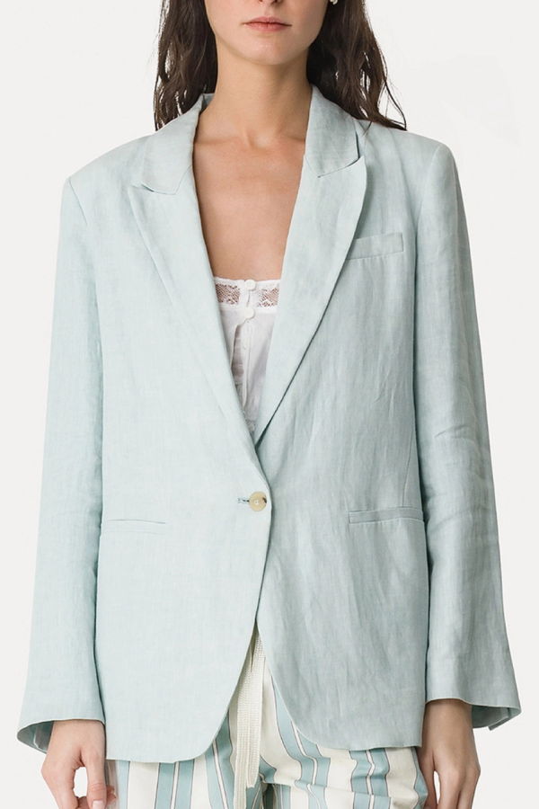 Forte Forte Chic Linen Jacket - Plume