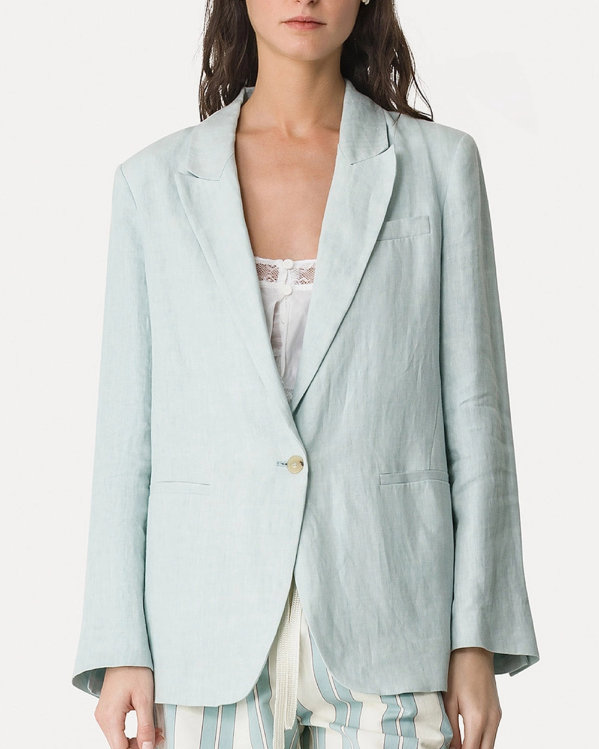 Forte Forte Chic Linen Jacket - Plume - Image 2 of 5