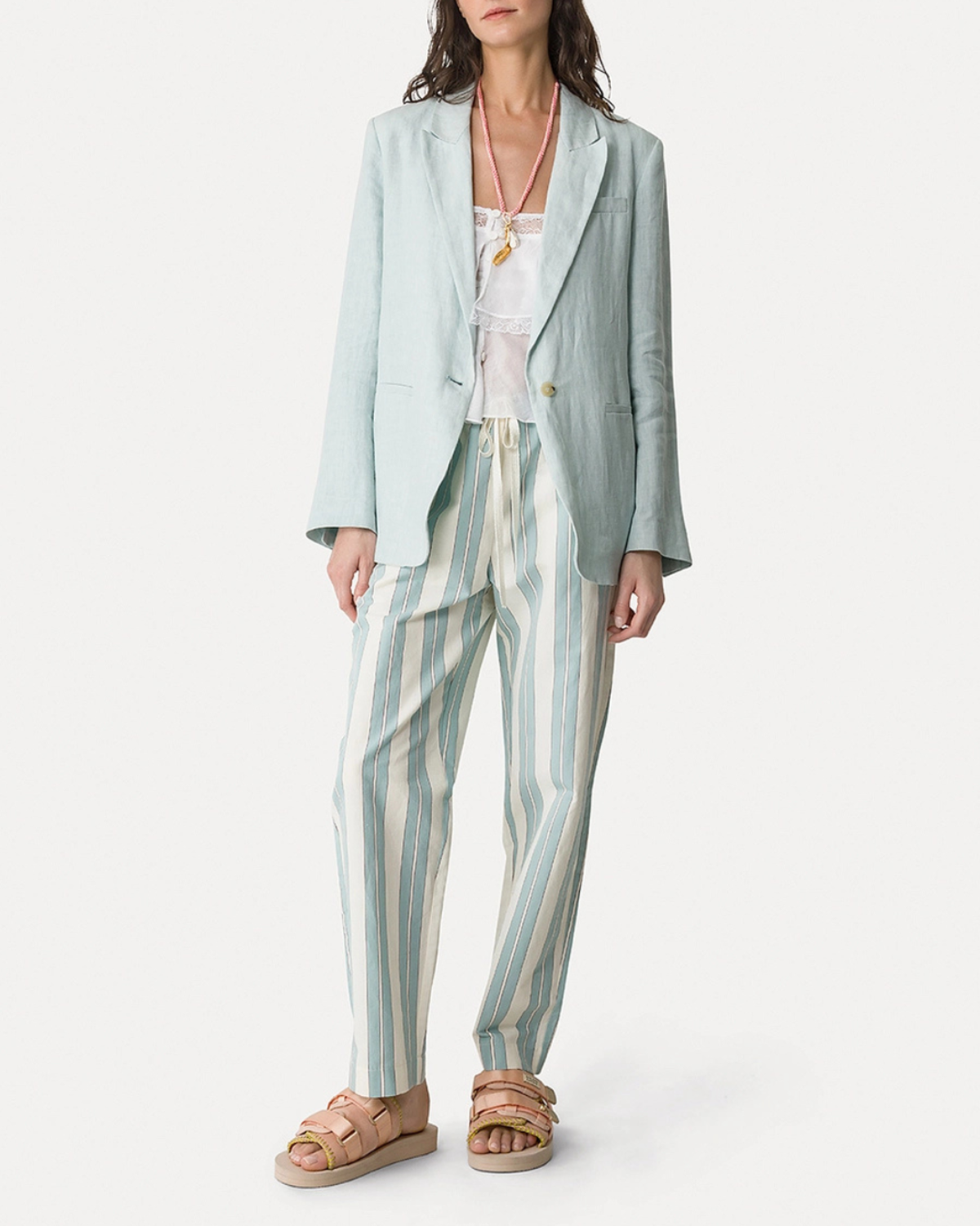 Forte Forte Chic Linen Jacket - Plume - Image 3 of 5