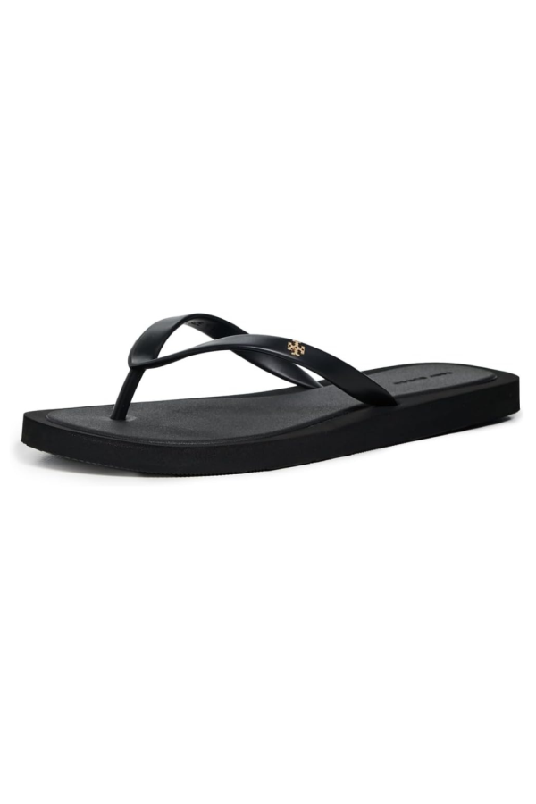 Tory Burch Kira Padded Flip-Flop - Perfect Black/Gold